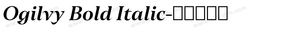 Ogilvy Bold Italic字体转换